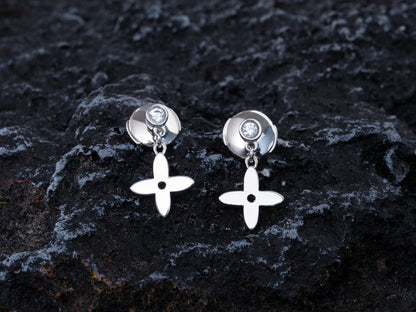[⭐Aura]VIDYLLE SILVER DIAMOND MINI DROP EARRINGS