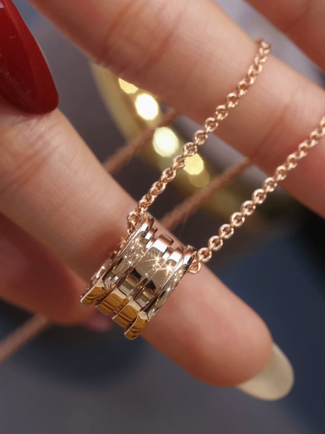 [⭐Aura]ZERO 1 PINK GOLD NECKLACE