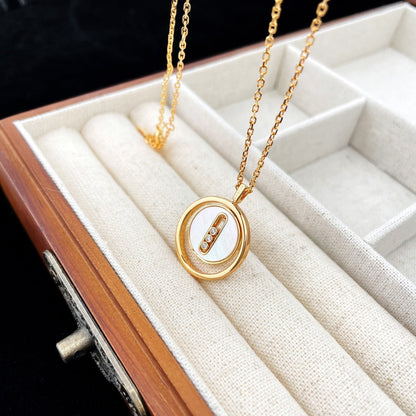 [⭐Aura]Demo MOVE MOP PINK GOLD NECKLACE