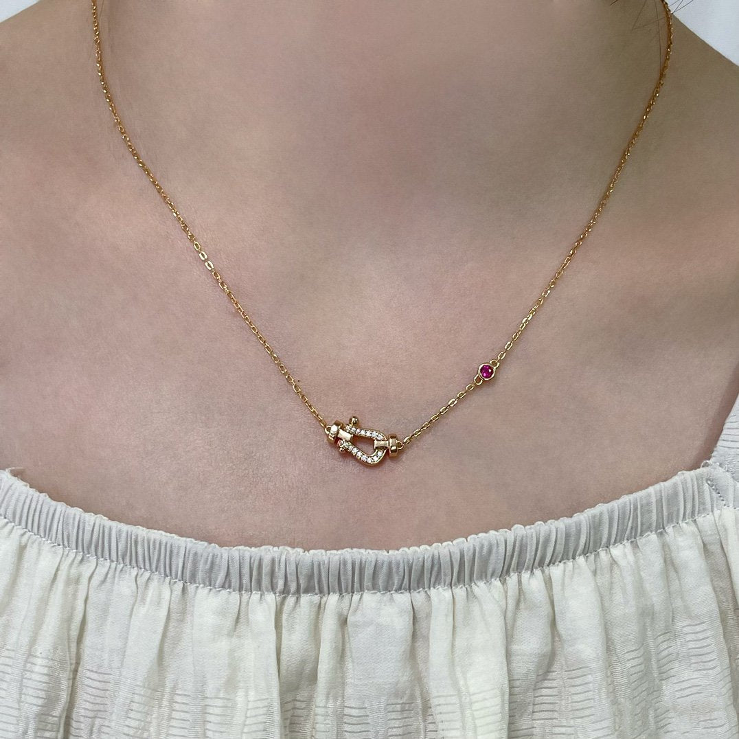 [⭐Aura]FORCE 10 DIAMOND PINK GOLD NECKLACE