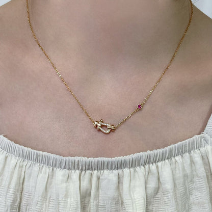 [⭐Aura]FORCE 10 DIAMOND PINK GOLD NECKLACE