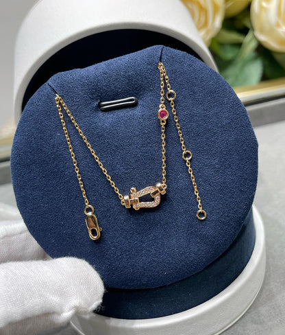 [⭐Aura]FORCE 10 DIAMOND PINK GOLD NECKLACE