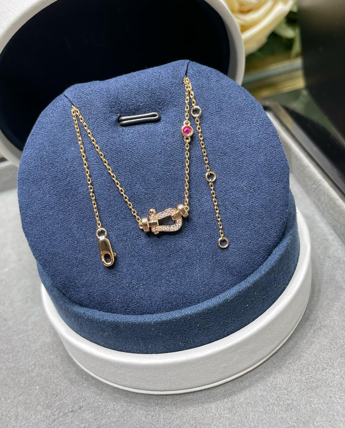 [⭐Aura]FORCE 10 DIAMOND PINK GOLD NECKLACE