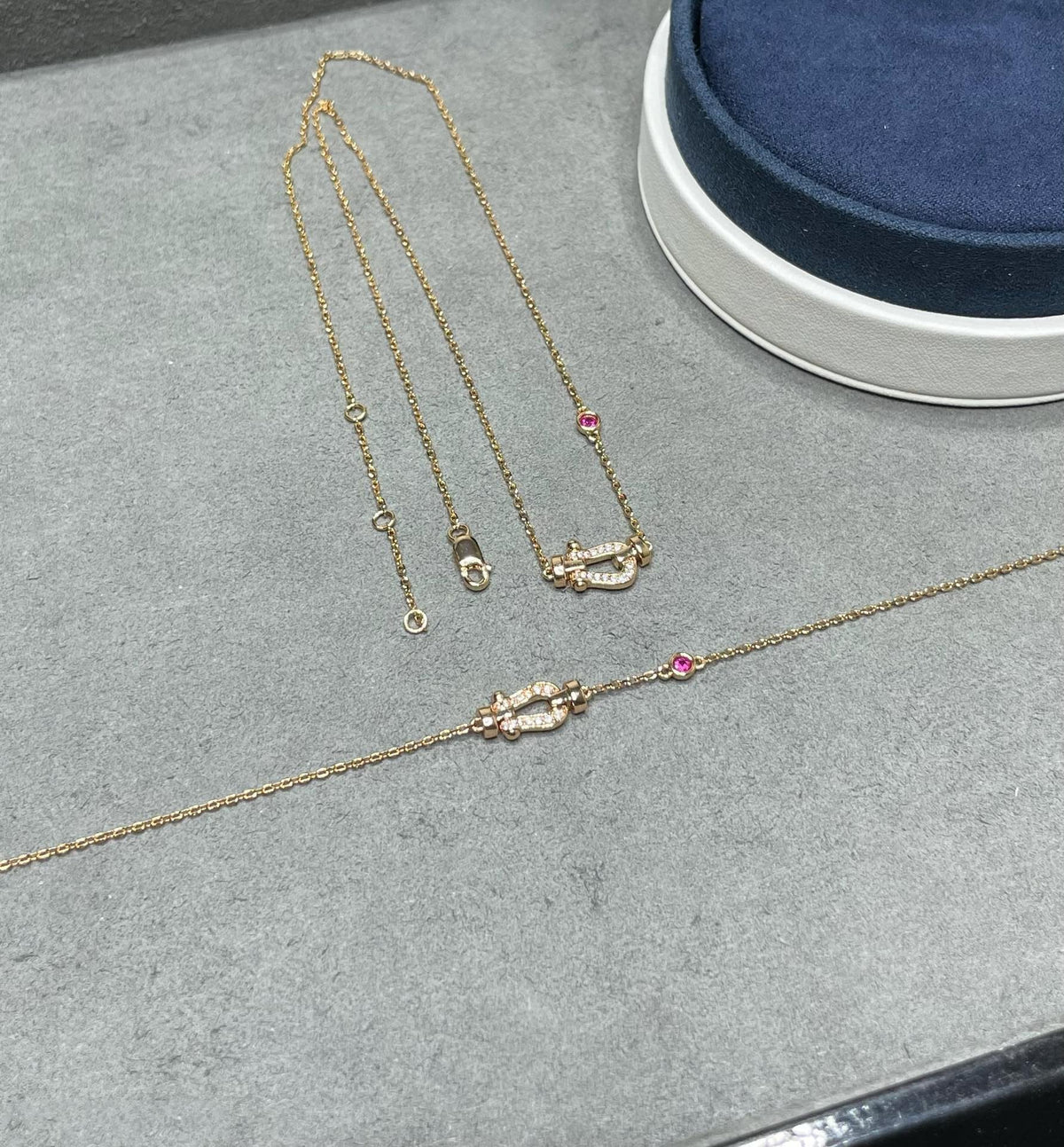 [⭐Aura]FORCE 10 DIAMOND PINK GOLD NECKLACE