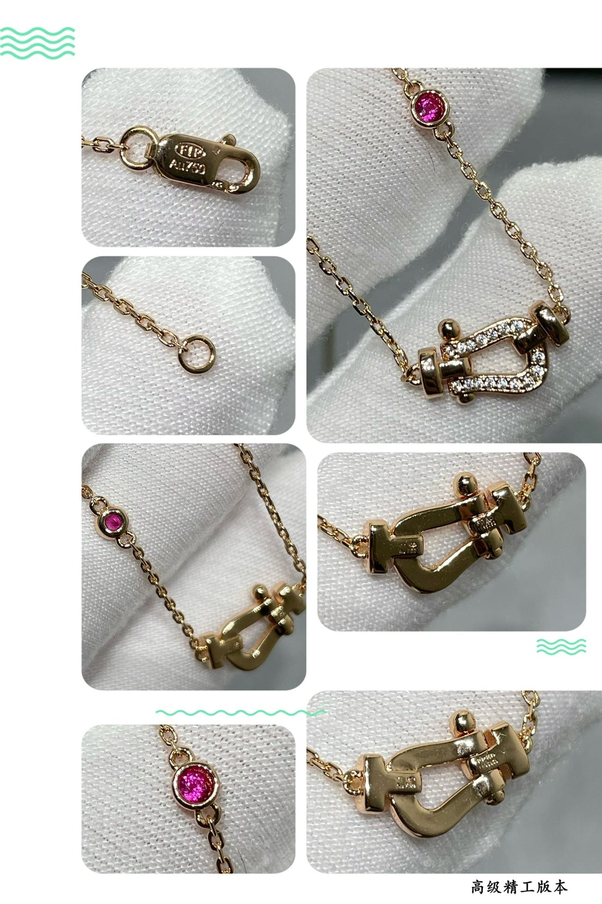 [⭐Aura]FORCE 10 DIAMOND PINK GOLD NECKLACE