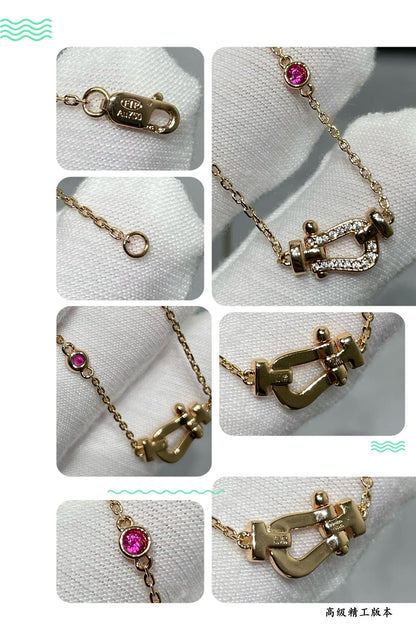 [⭐Aura]FORCE 10 DIAMOND PINK GOLD NECKLACE