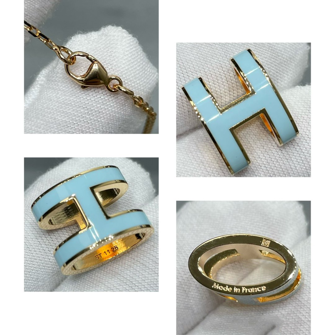 [⭐Aura]POP H SKY BLUE NECKLACE