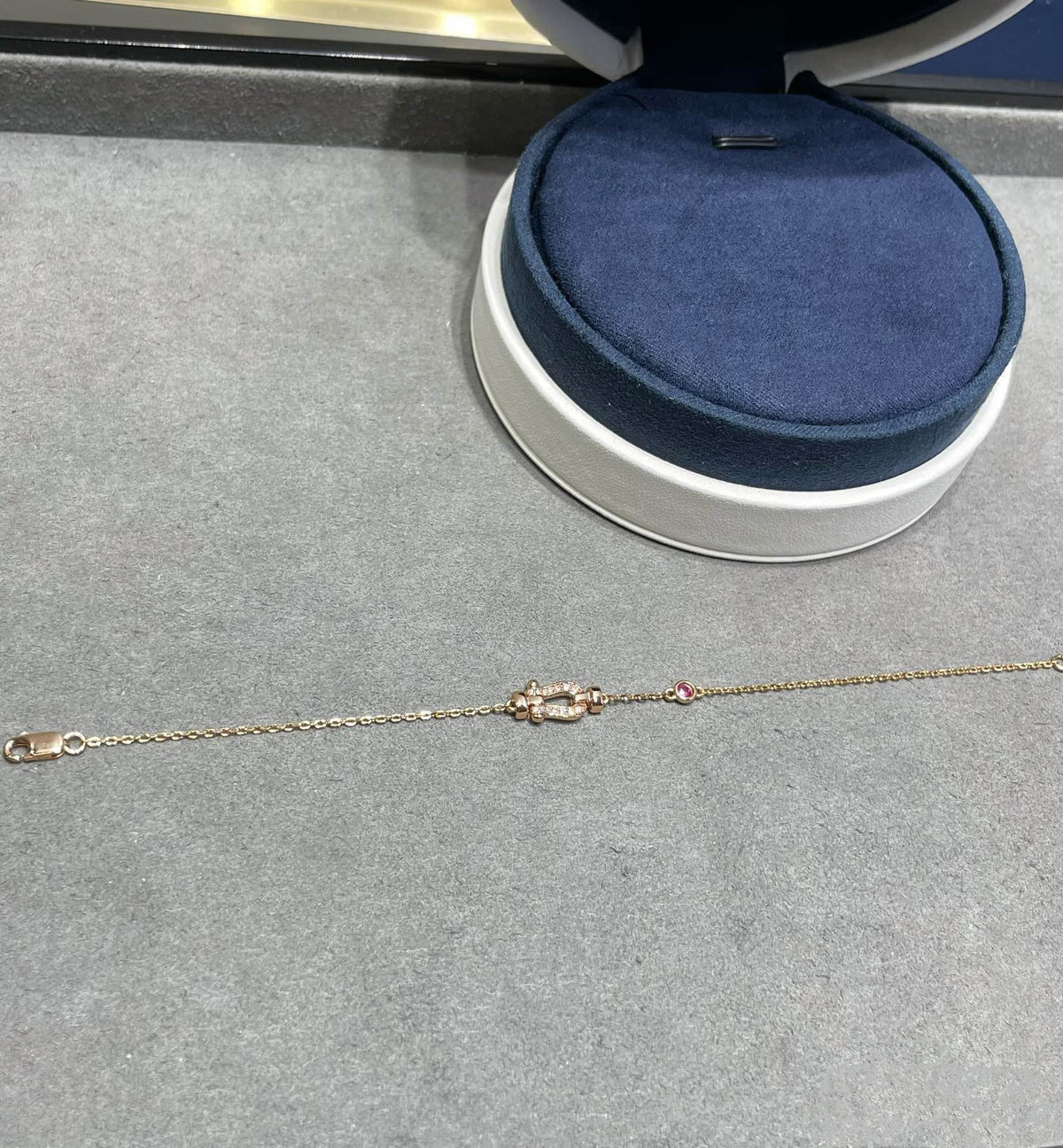 [⭐Aura]FORCE 10 DIAMOND CHAIN LINK PINK GOLD BRACELET