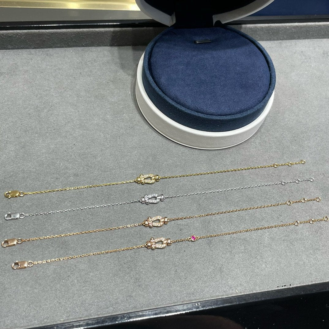 [⭐Aura]FORCE 10 DIAMOND CHAIN LINK PINK GOLD BRACELET