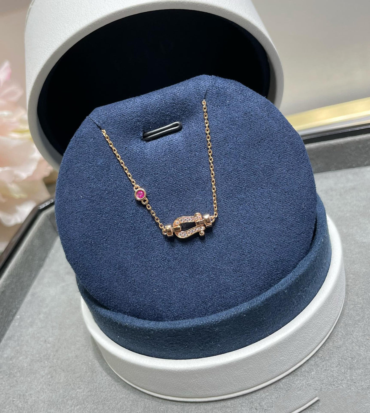 [⭐Aura]FORCE 10 DIAMOND CHAIN LINK PINK GOLD BRACELET