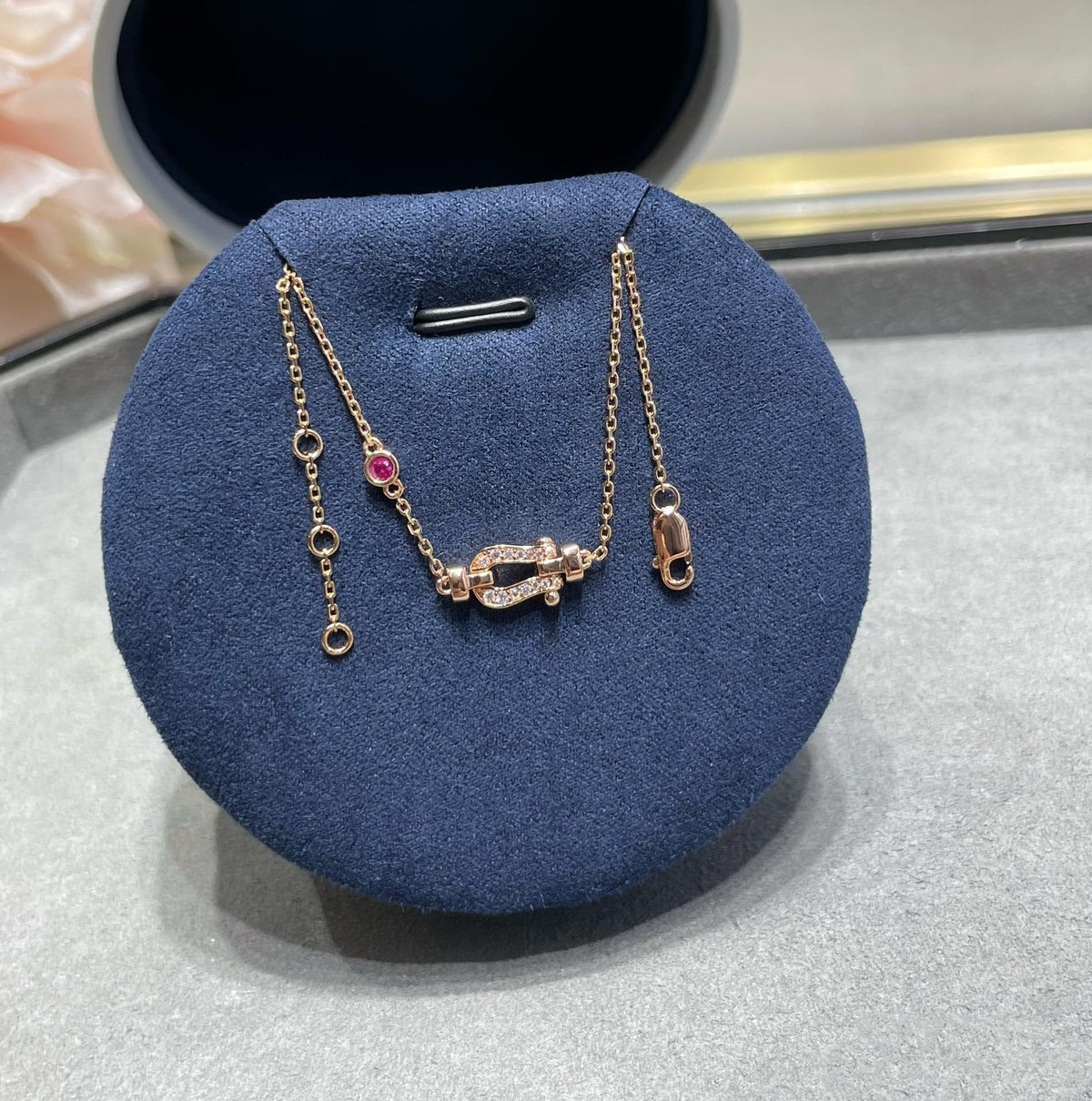 [⭐Aura]FORCE 10 DIAMOND CHAIN LINK PINK GOLD BRACELET