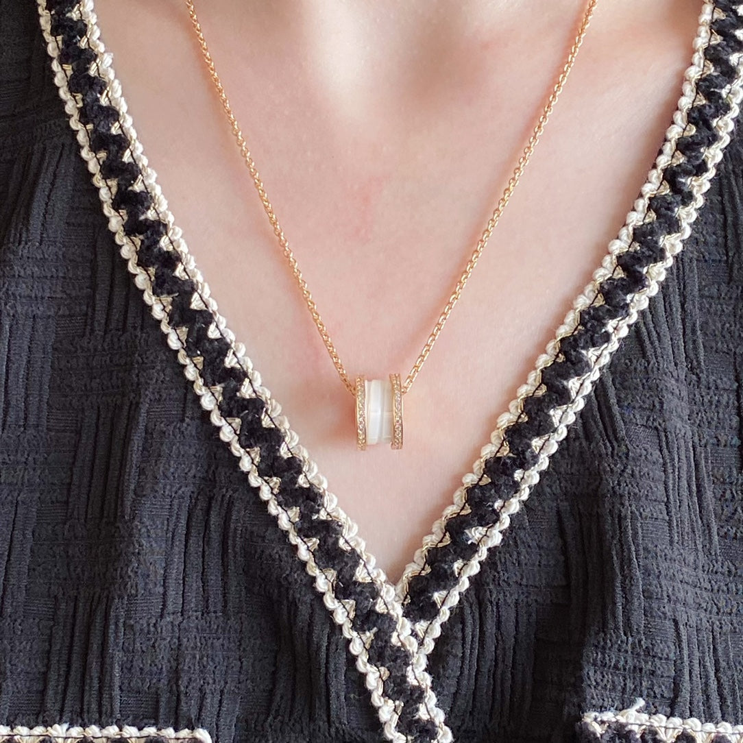 [⭐Aura]ZERO 1 DIAMOND CERAMIC NECKLACE
