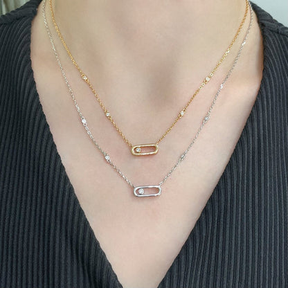 [⭐Aura]MOVE UNO DIAMOND NECKLACE