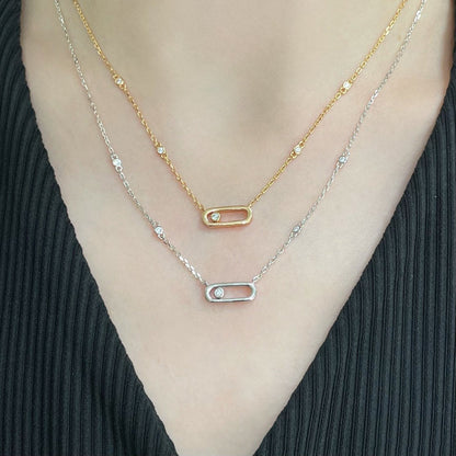 [⭐Aura]MOVE UNO DIAMOND NECKLACE