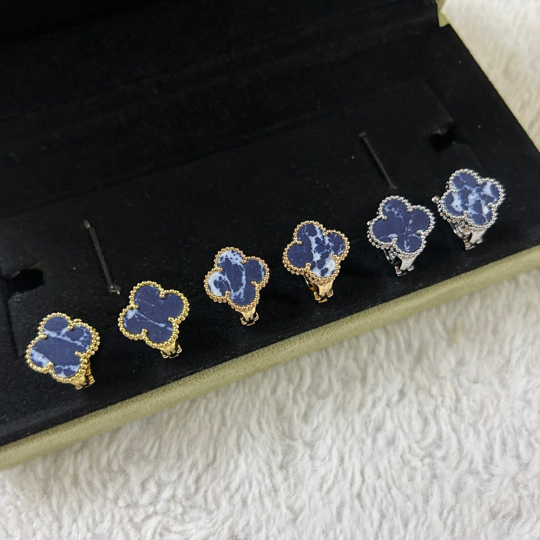 [⭐Aura]CLOVER PIETERSITE MEDIUM STUD EARRINGS