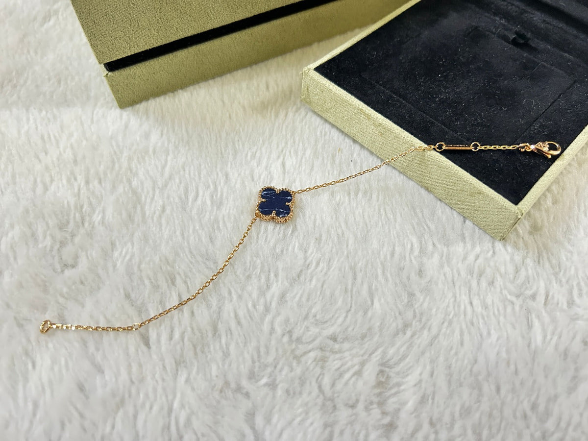 [⭐Aura]CLOVER 1 MOTIF PIETERSITE BRACELET