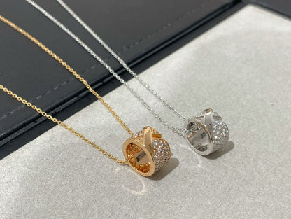 [⭐Aura]LIENS EVIDENCE DIAMOND PAVED NECKLACE