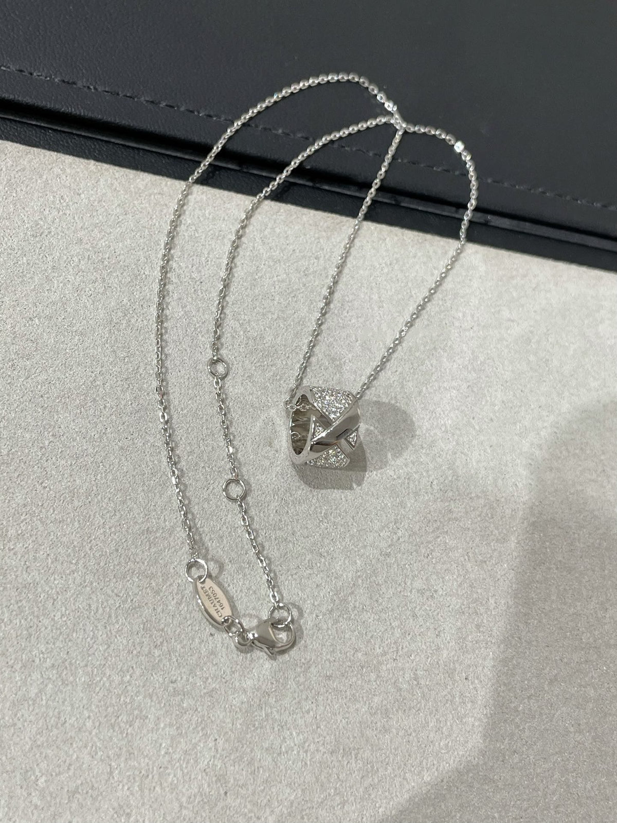 [⭐Aura]LIENS EVIDENCE DIAMOND PAVED NECKLACE