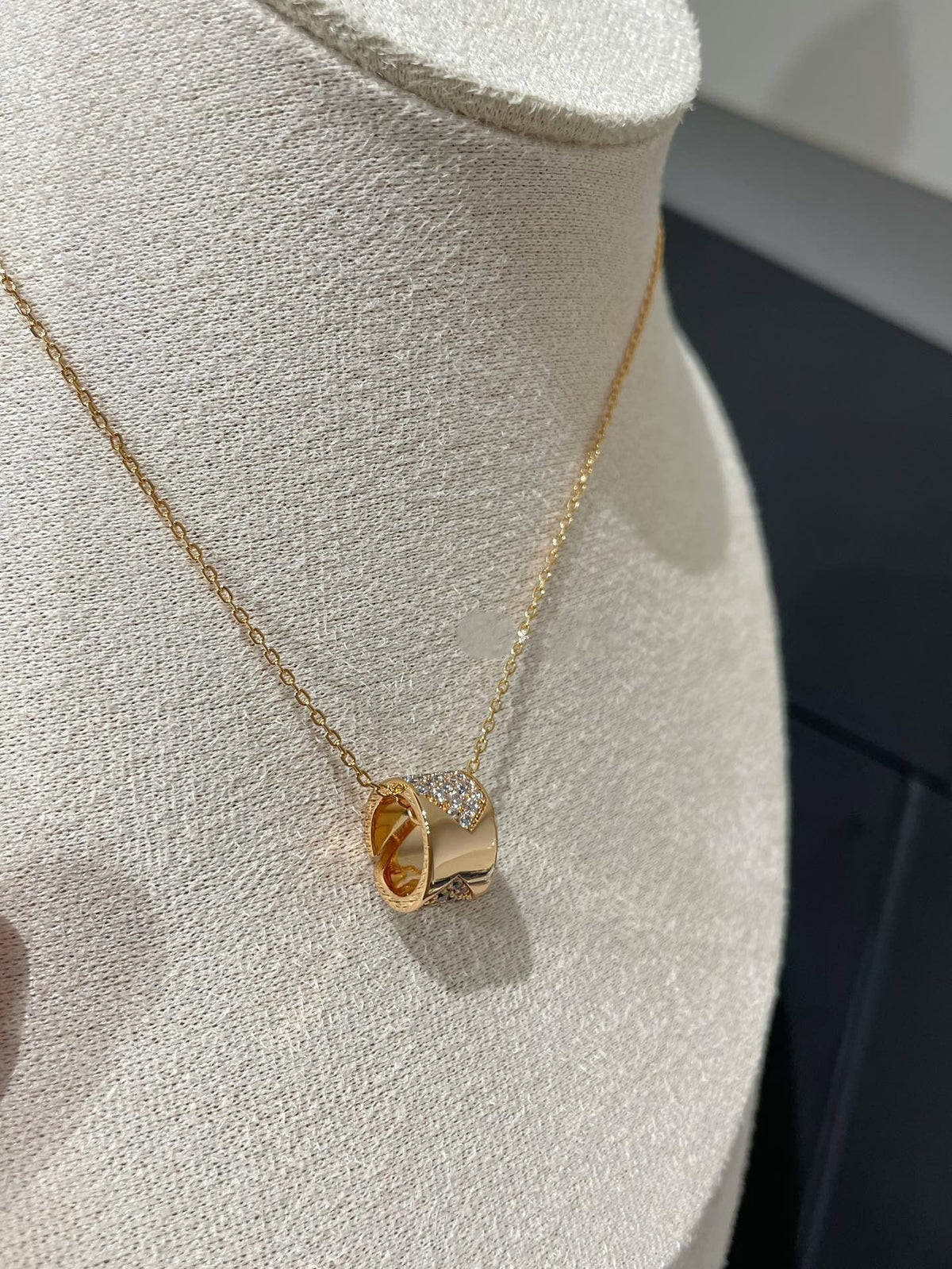 [⭐Aura]LIENS EVIDENCE DIAMOND PAVED NECKLACE