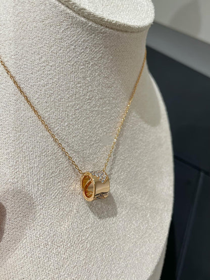 [⭐Aura]LIENS EVIDENCE DIAMOND PAVED NECKLACE
