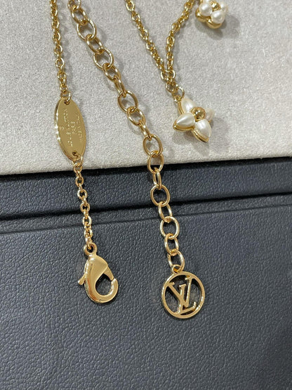 [⭐Aura]FLOWERGRAM GOLD MOP DOUBLE ROW NECKLACE