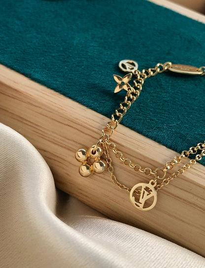 [⭐Aura]BLOOMING PINK GOLD MOP BRACELET