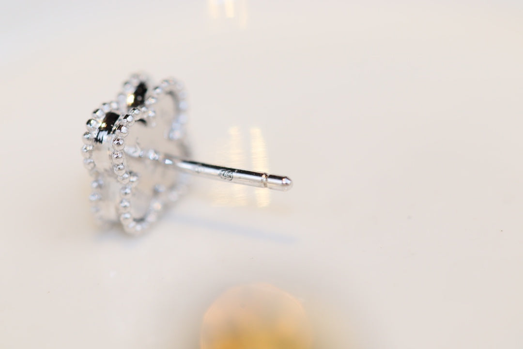 [⭐Aura]CLOVER MINI TURQUOISE SILVER STUD EARRINGS