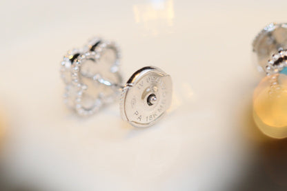 [⭐Aura]CLOVER MINI TURQUOISE SILVER STUD EARRINGS