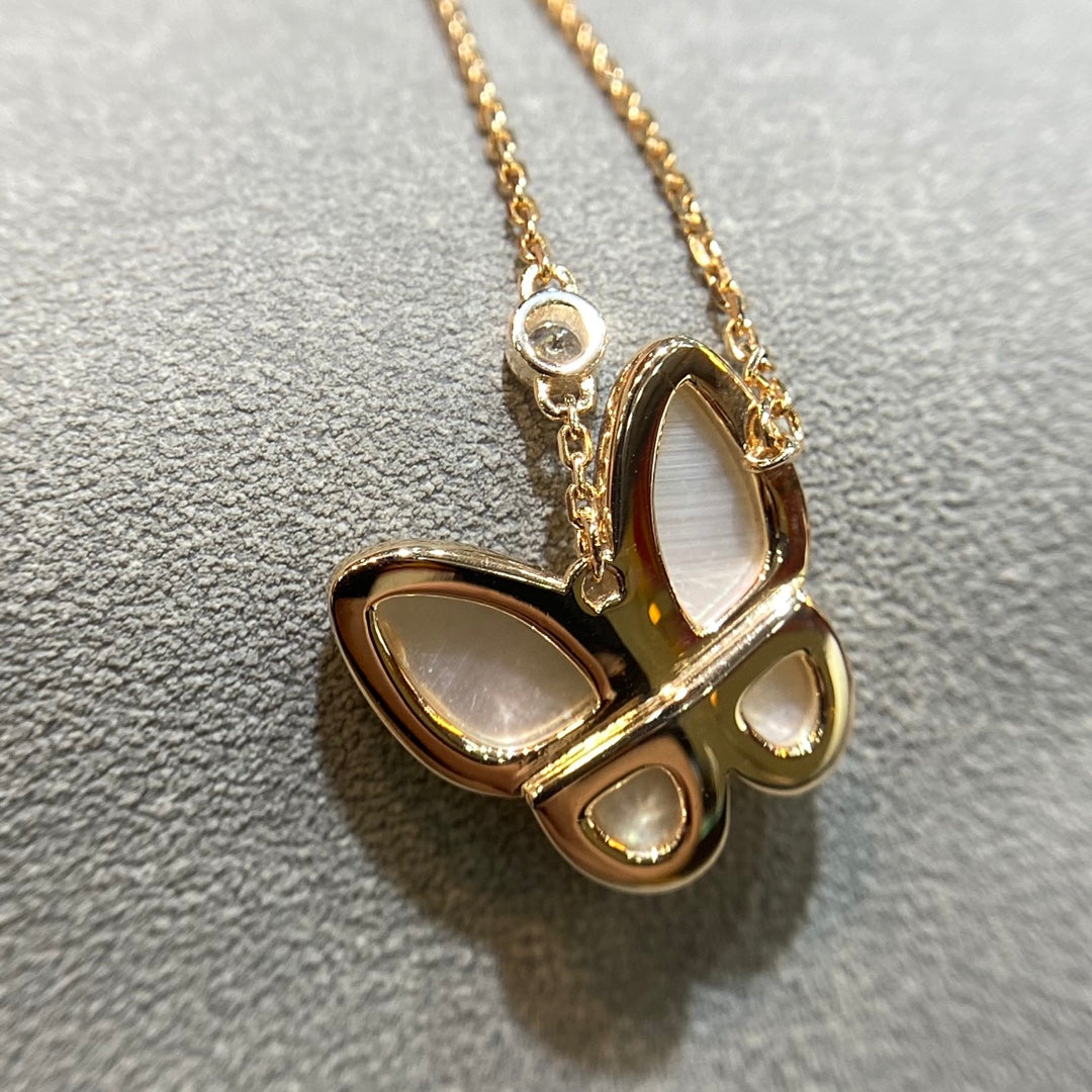 [⭐Aura]BUTTERFLY MOP DIAMOND NECKLACE