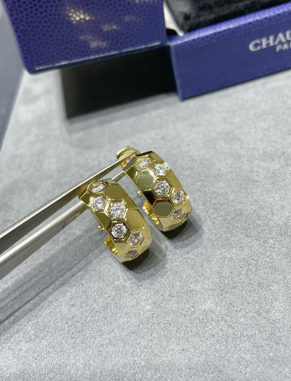 [⭐Aura]BEE LOVE DIAMOND HOOP EARRINGS