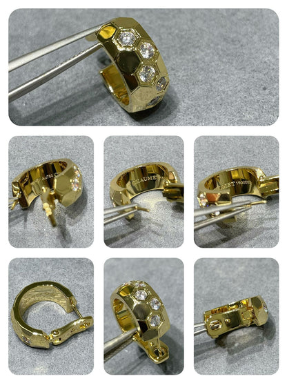 [⭐Aura]BEE LOVE DIAMOND HOOP EARRINGS