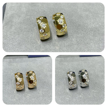 [⭐Aura]BEE LOVE DIAMOND HOOP EARRINGS
