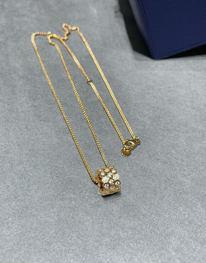 [⭐Aura]BEE LOVE DIAMOND PAVED 3 ROW NECKLACE