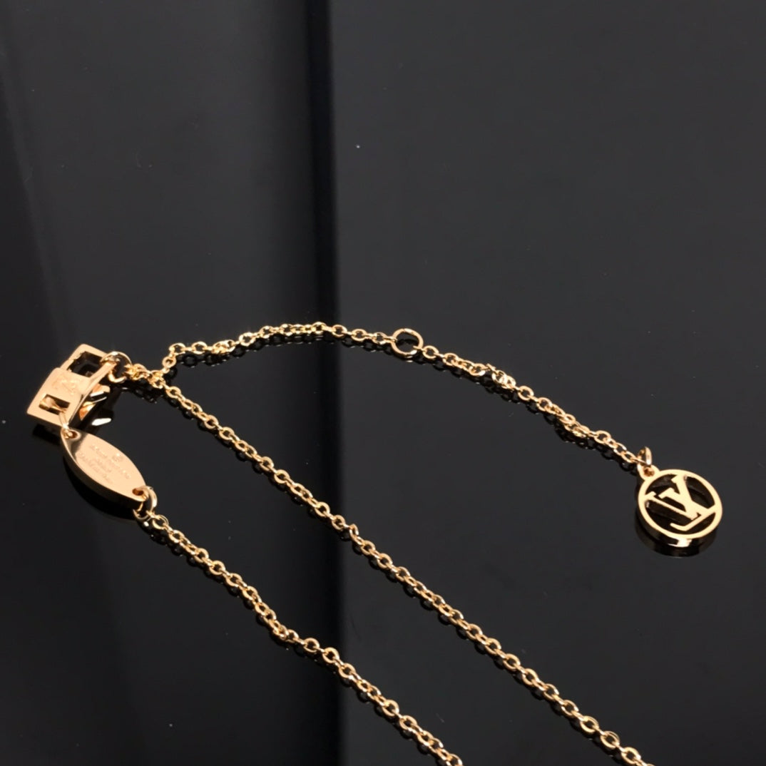[⭐Aura]COLOR BLOSSOM PINK MOP SUN GOLD NECKLACE