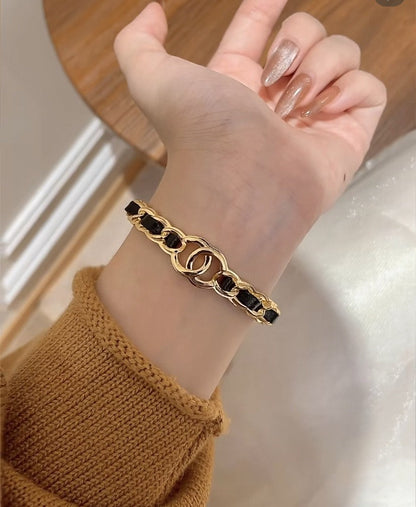 [⭐Aura]Double C Open Bangle