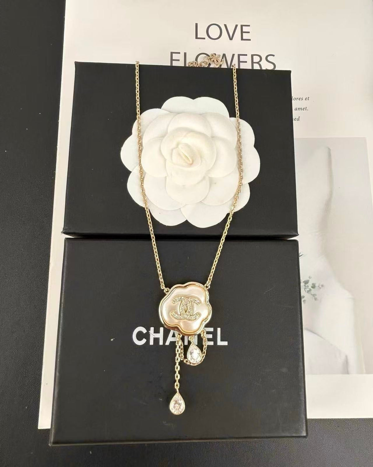 [⭐Aura]Cloud Pearl Mother-of-Pearl Diamond Chain Pendant Necklace