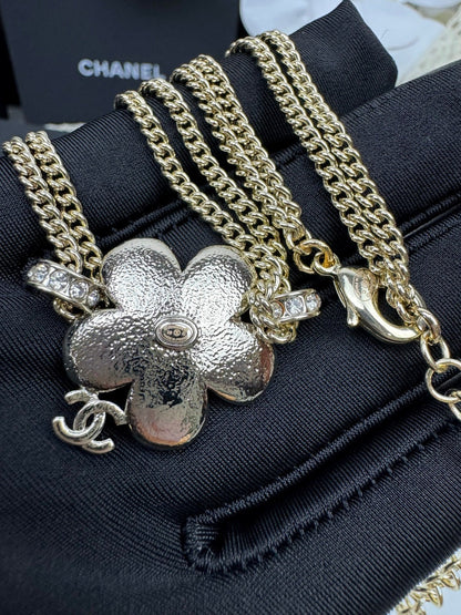 [⭐Aura]New Blue Floral Double-Layer Necklace