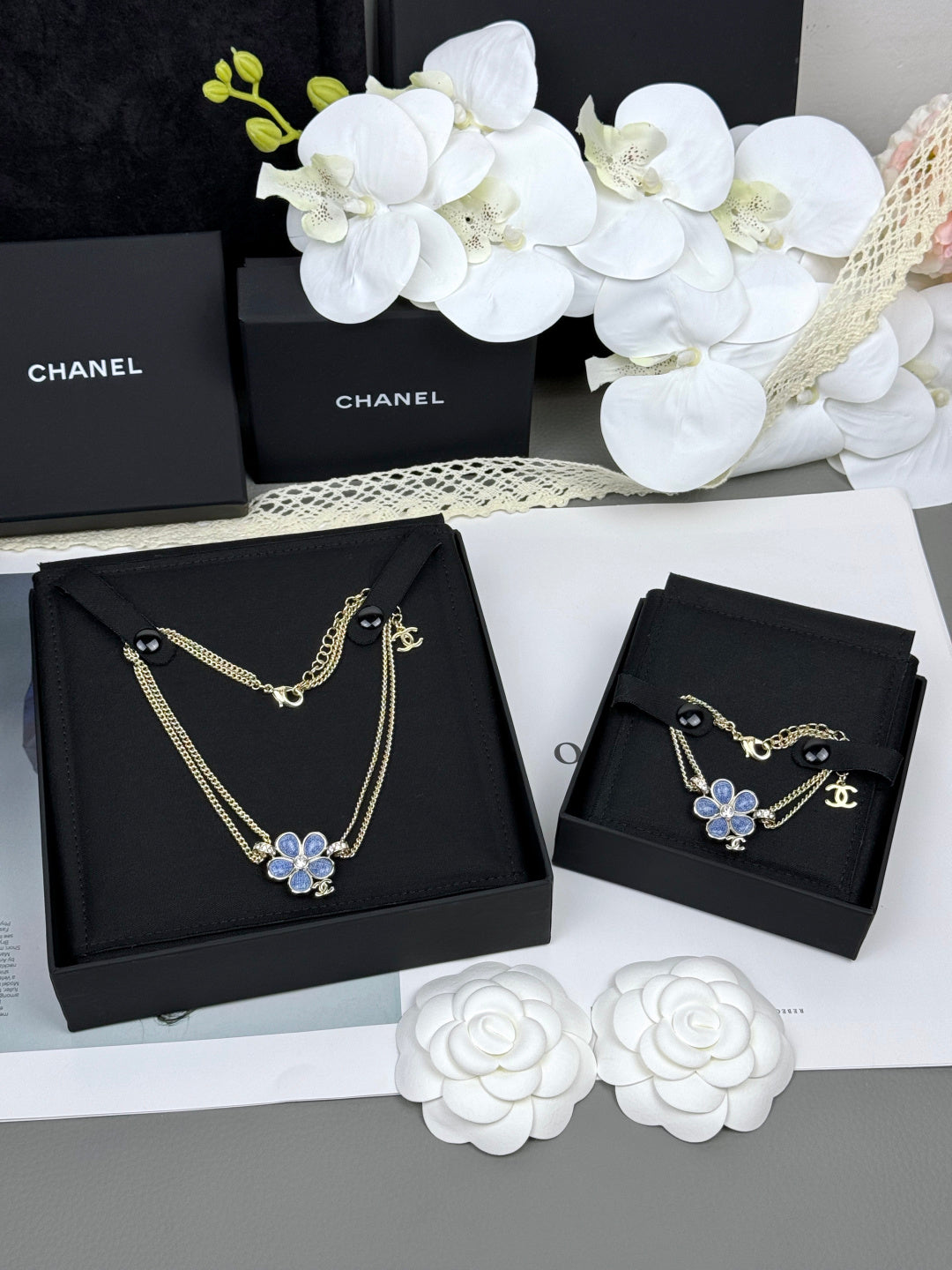 [⭐Aura]VOLTE New Blue Floral Double-Layer Bracelet