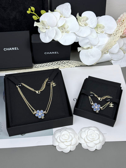 [⭐Aura]VOLTE New Blue Floral Double-Layer Bracelet