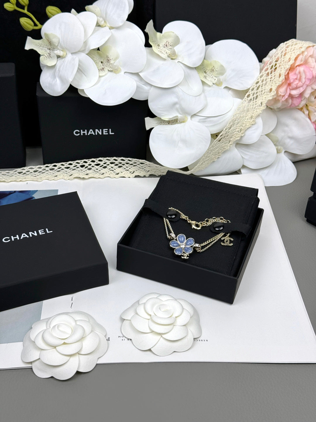 [⭐Aura]VOLTE New Blue Floral Double-Layer Bracelet