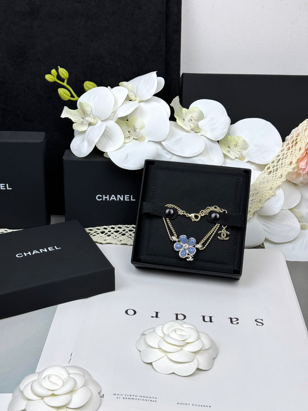 [⭐Aura]VOLTE New Blue Floral Double-Layer Bracelet