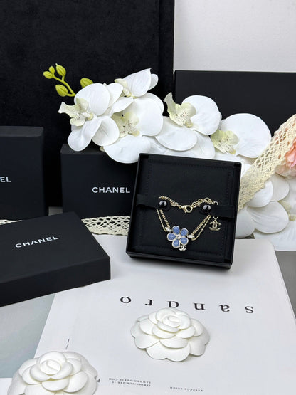 [⭐Aura]VOLTE New Blue Floral Double-Layer Bracelet