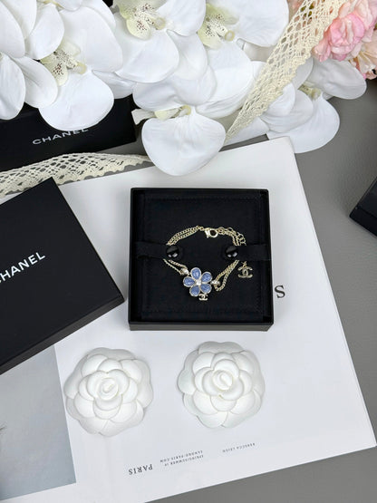 [⭐Aura]VOLTE New Blue Floral Double-Layer Bracelet