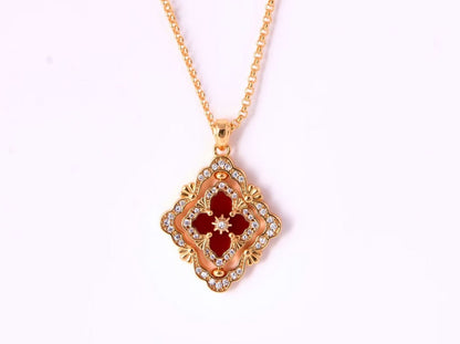 [⭐Aura] B.C.L ENAMEL ROTATING SINGLE-DIAMOND NECKLACE（Various colors）