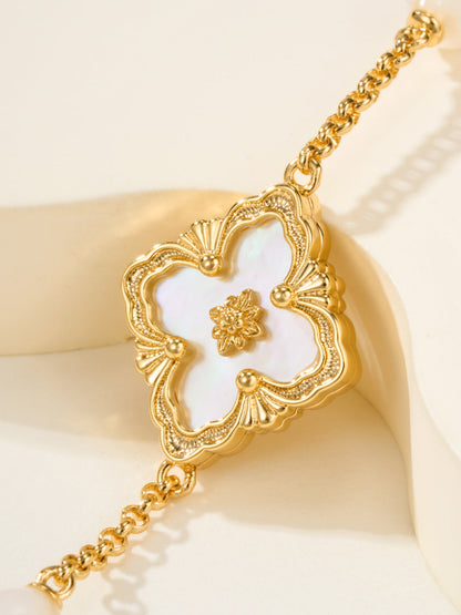 [⭐Aura]B.C.L ENAMELED Three-Flower Bracelet（Trumpet)