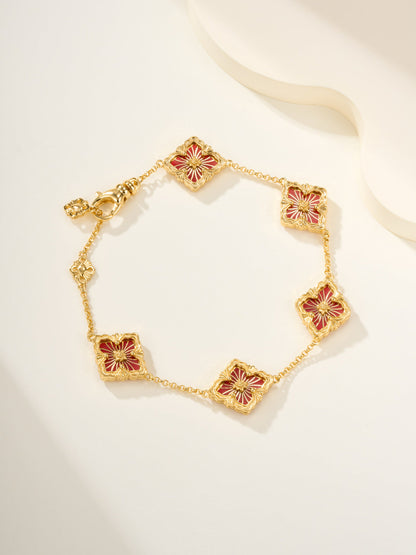 [⭐Aura]B.C.L ENAMELED Five-Flower Bracelet（Various Colors)