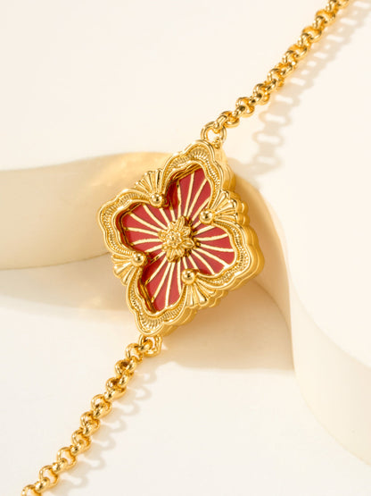[⭐Aura]B.C.L ENAMELED One-Flower Bracelet（Various Colors)