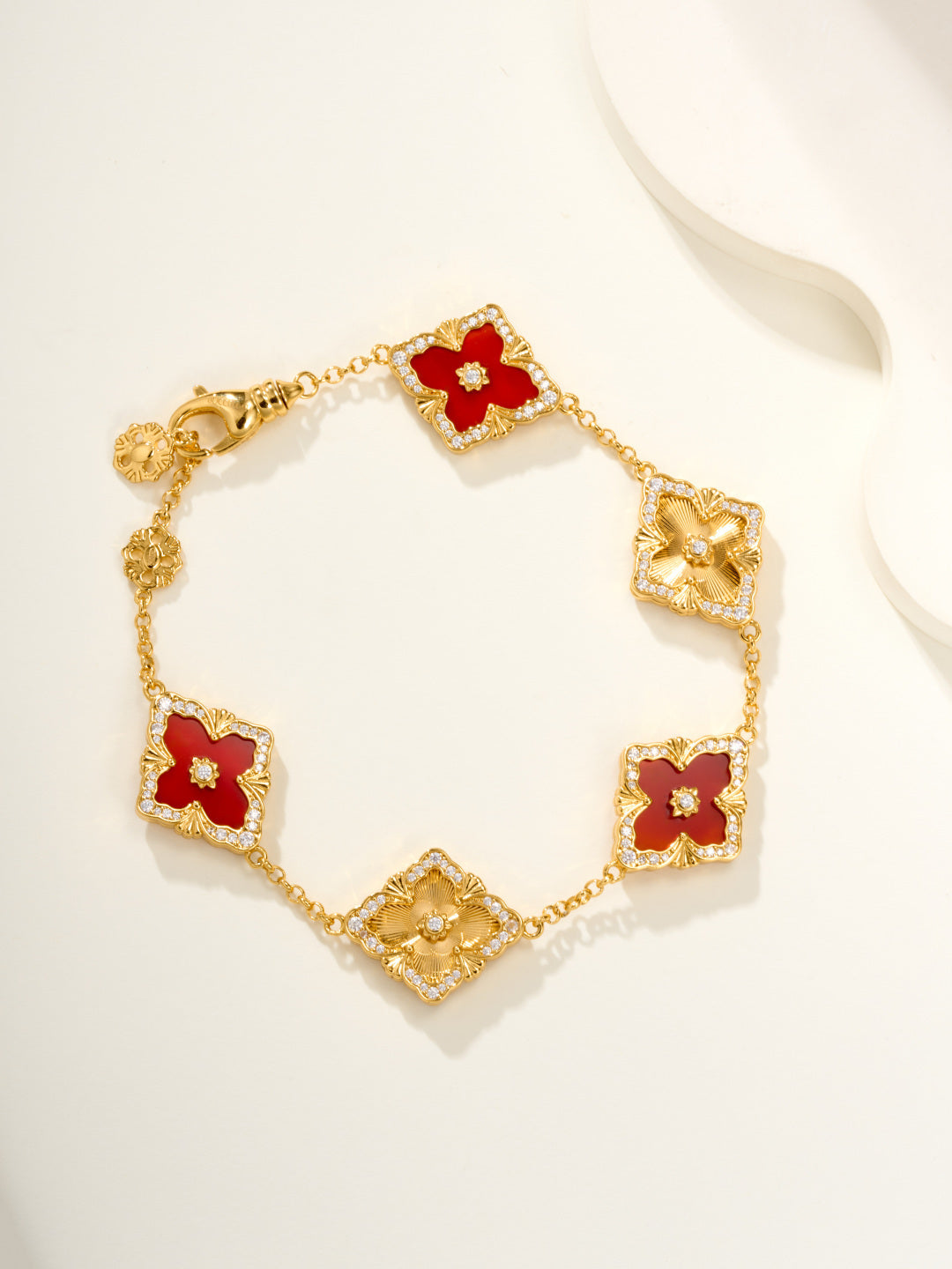 [⭐Aura]B.C.L ENAMELED Five-Flower Bracelet（Various Colors) BIG SIZE