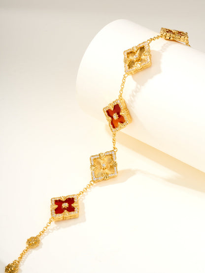 [⭐Aura]B.C.L ENAMELED Five-Flower Bracelet（Various Colors) BIG SIZE