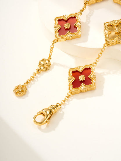[⭐Aura]B.C.L ENAMELED Five-Flower Bracelet（Various Colors) BIG SIZE